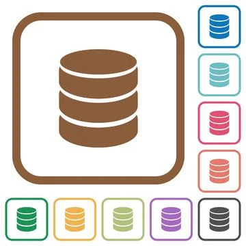 Database symbol simple icons Stock-Illustration