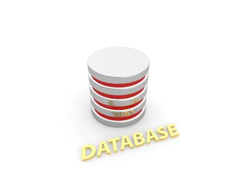 Database symbol on a white background. Stock-Illustration