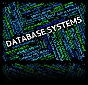 Database Systems Shows Network Computer And Technology Stock Illustration