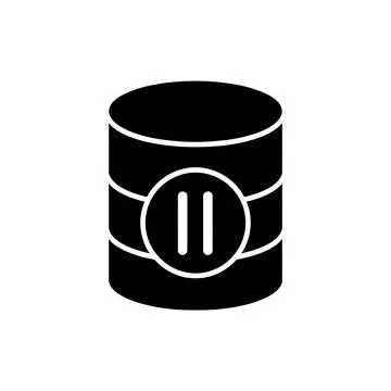Database Table Columns Black Filled Style Icon Stock Illustration