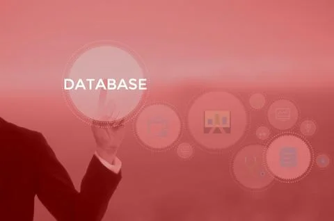 DATABASE - technology and business concept Foto stock