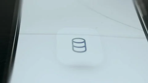 Database Technology Icon - Modern HUD Close Up 库存影片 336408457
