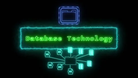 database technology Neon green Fluoresce... | Stock Video | Pond5