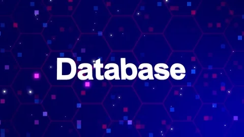 Database text animation with background Video stock 260209713