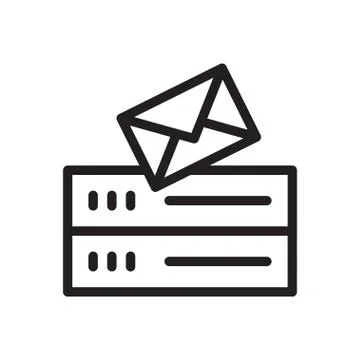 Database thin line icon Stock Illustration