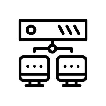 Database thin line icon  Illustrazione stock