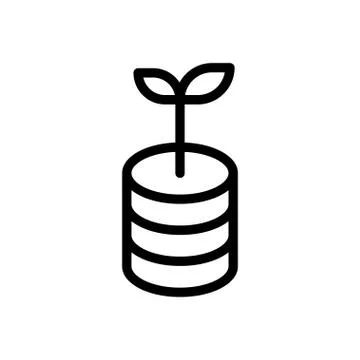 Database thin line icon Illustrazione stock