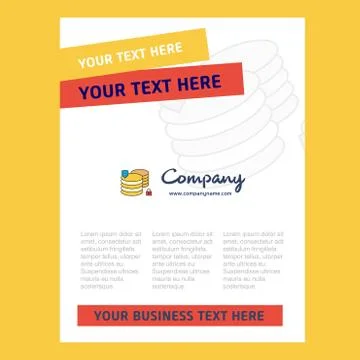 Database Title Page Design for Company profile ,annual report, presentations, Stock Illustration