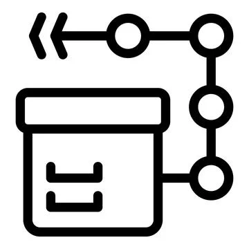 Database transferring data through connected circles icon Stock Illustration