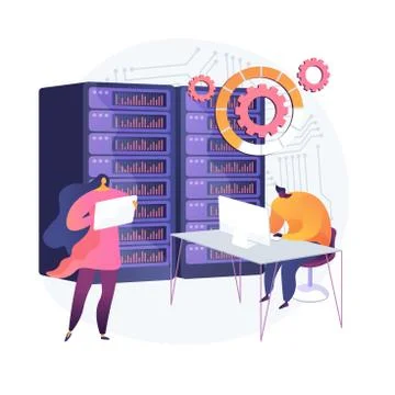 Database vector concept metaphor Stock Illustration