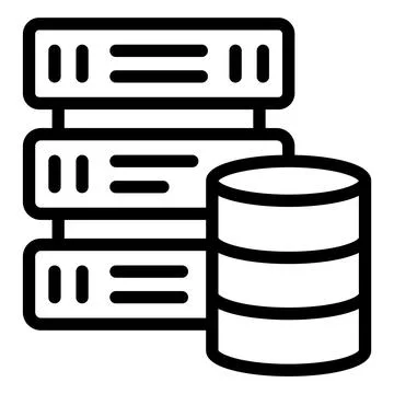 Database Vector Icon Design Illustration Illustrazione stock
