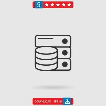 Database vector icon Illustrazione stock