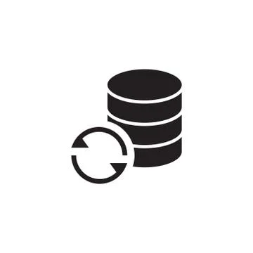 Database vector icon logo design Stock Illustration