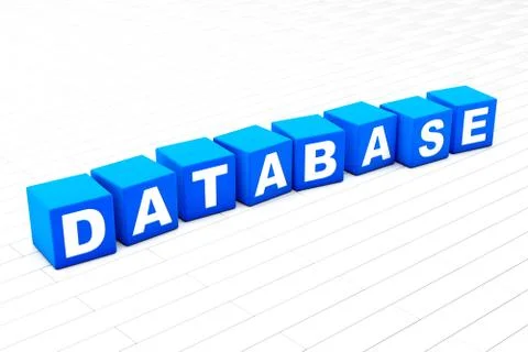 Database word illustration 스톡 일러스트