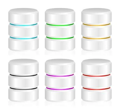 Databases 库存插图
