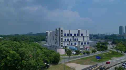 Datacenter building providing cloud computing services. Best aerial view drone Stock Footage 333052920
