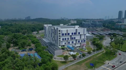 Datacenter building providing cloud computing services. Nice aerial view drone Stock Footage 333053259