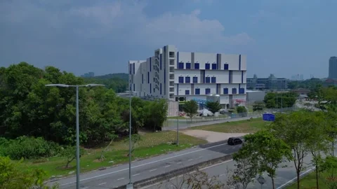 Datacenter building providing cloud computing services. Nice aerial view drone 動画素材 344601035