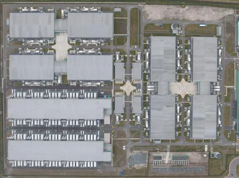 Datacenter computing center in Hollands Kroon. Data technology ICT equipment 写真素材