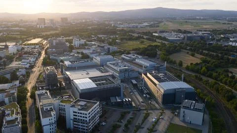 Datacenter exterior building. Big data, machine learnings, AI, and cloud Fotos de archivo