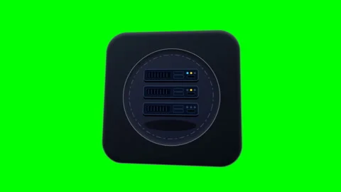 Datacenter Rack Server Card With Green Screen Background. Stock-Footage 346600485