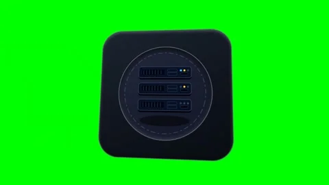 Datacenter Rack Server Card With Green Screen Background. 库存影片 346683530