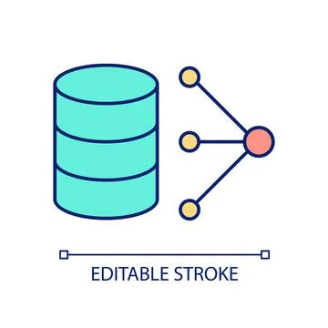 Datacenter RGB color icon Illustration