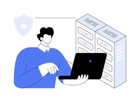Datacenter security abstract concept vector illustration. 스톡 일러스트