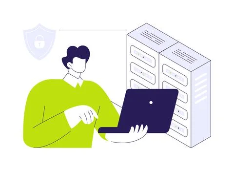 Datacenter security abstract concept vector illustration. 스톡 일러스트