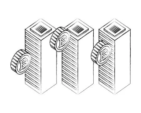 Datacenter server computer bitcoin currency virtual Stock Illustration