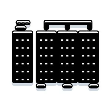 Datacenter server racks creating cloud computing network 스톡 일러스트