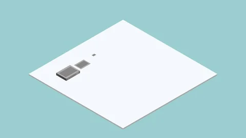 Datacenter server room. Isometric motion. Stock Footage 76419415