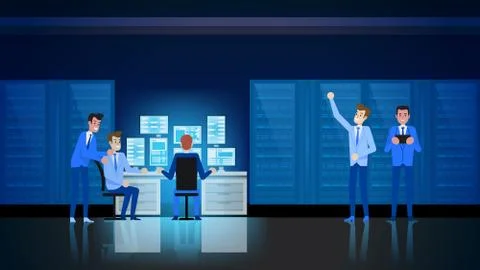 Datacenter Technology. Hardware Engineer Support 스톡 일러스트