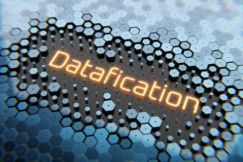 Datafication. Concept of data collection and processing. Abstract technolog.. Stock Illustration