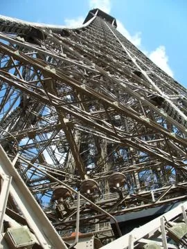 The datail of Eiffel tower Stock Photos