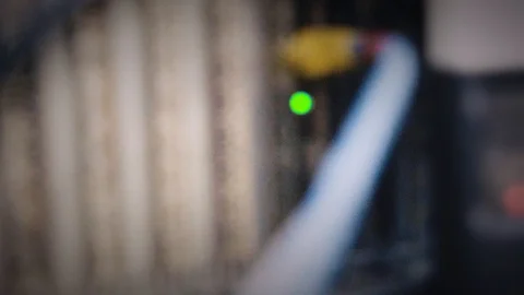 Datalink zoom in cable to device technology concept Stock Footage 116297255