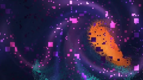 Datamosh Glitch Pixel Bleed Melt Macroblock Transition Stockbeeldmateriaal 347526154