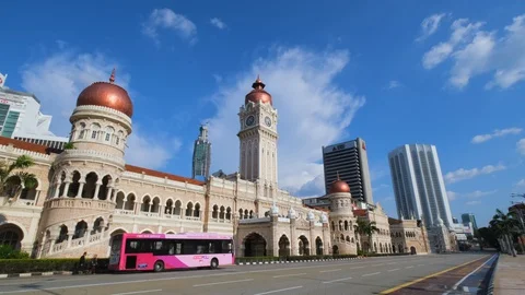 Dataran Merdeka during Movement Control Order (MCO) lockdown Stock Footage 129389156