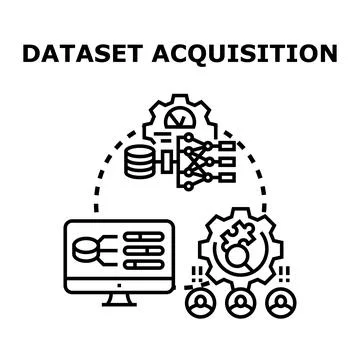 Dataset acquisition process for machine learning development イラスト素材