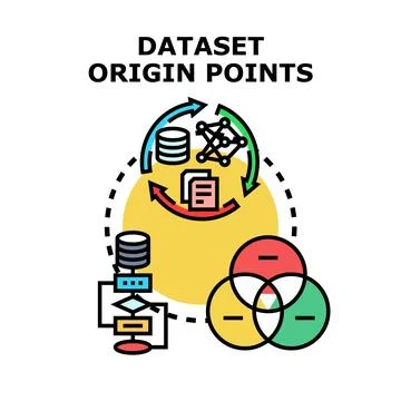 Dataset origin points conceptual vector illustration Stock Illustration