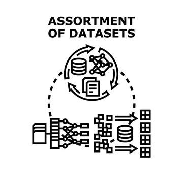 Datasets assortment for machine learning algorithm development 库存插图
