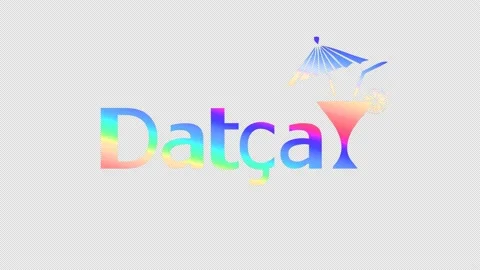 Datca. Animate motion text, cocktail glass. 4K video, Alpha channel. Stock Footage 156434220