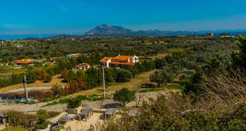 DATCA, MUGLA, TURKEY: Panoramic view of the landscape in the town Datce. Stock Photos