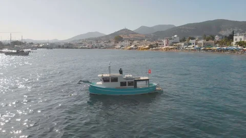 Datça Turkey Knidos Ancient City Aerial View Stock Footage 109365939