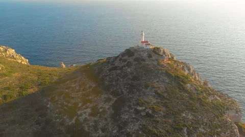 Datça Turkey Knidos Ancient City Aerial View Stock Footage 109583335