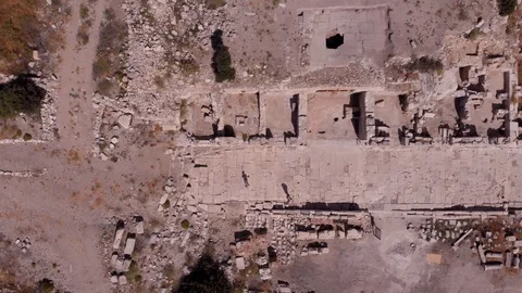 Datça Turkey Knidos Ancient City Aerial View Stock Footage 109583514