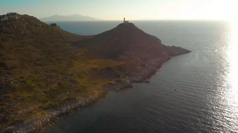 Datça Turkey Knidos Ancient City Aerial View Stock Footage 109584094