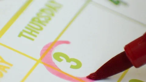 Date 3 of the month Stock Footage 97117325