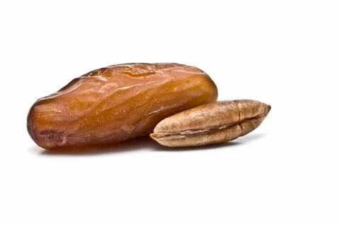 Date and its seed. Stock Photos