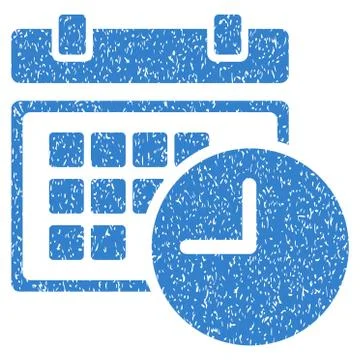 Date And Time Grainy Texture Icon Illustrazione stock
